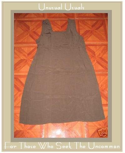 FLAX GRAY HEAVY RAYON DRESS BY JEANNE ENGELHART SMALL S