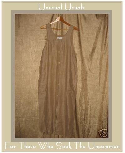 FLAX by Jeanne Engelhart Long Earthy LINEN Jump Dress PETITE P