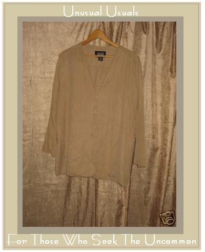 Eileen Fisher Silk Button Jacket Top Medium Large M L