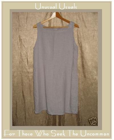 Shapely Lavender Striped Linen Cotton Dress Small S