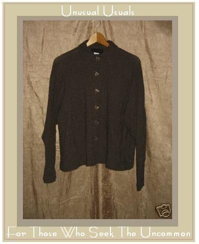 KINDRED SPIRIT Earthy Textured Button Shirt Top Large L