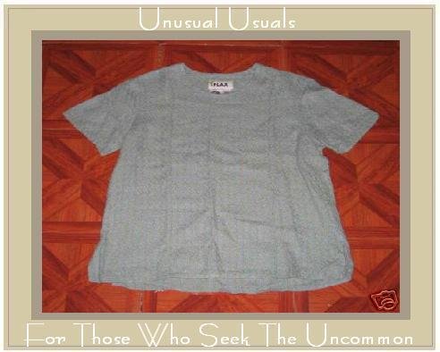 FLAX TEXTURED PULLOVER SHIRT TOP BY ENGELHART PETITE P