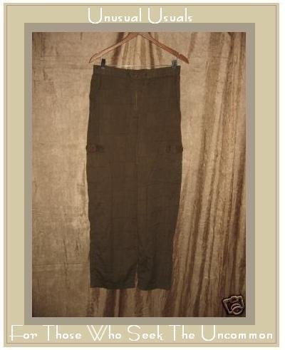 Putumayo Brown Pictograph Drawstring Cargo Pants Medium M