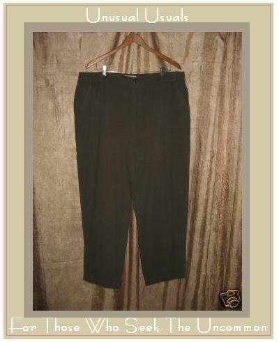 Crossroads Woman Earthy Green Cotton Slacks Pants 20W