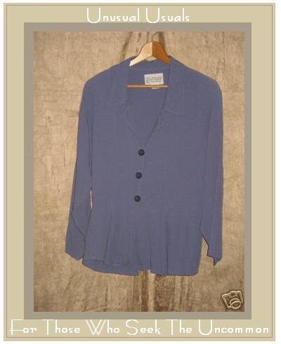R-Clan FLAX by Jeanne Engelhart Peplum Jacket Molly Top SMALL S
