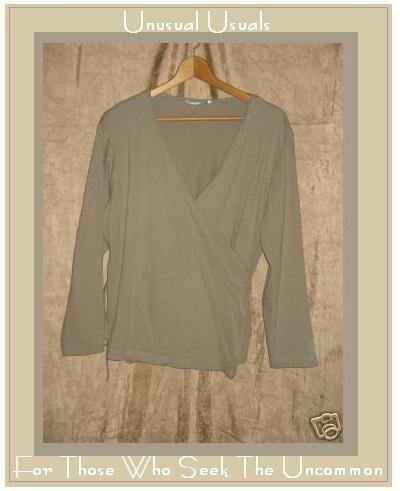 COTTON COUTURE Soft Wrap Jacket Shirt Top Medium M Large L