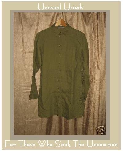 WRAP Linen Shirt FLAX Tunic Top UK 14 EUR 40/42 US 12 MEDIUM M