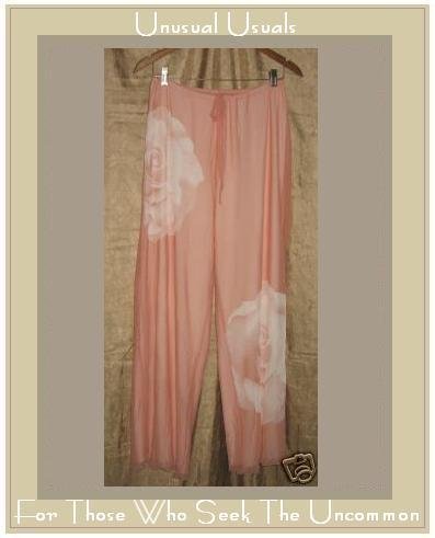 NEW CLEA Boutique Pink Lined ROSE FLOOD PANTS Small S