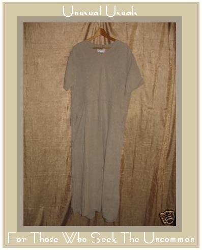 Jeanne Engelhart Flax Waffle Weave Linen Dress Medium M