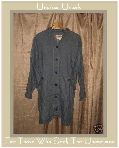 Jeanne Engelhart FLAX linen button Jacket Coat Medium M