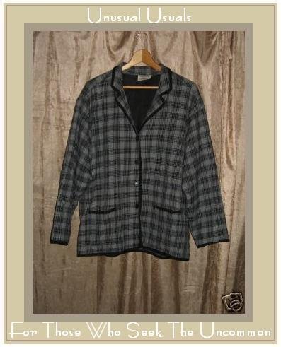 PUTUMAYO lined plaid cotton button down jacket Medium M