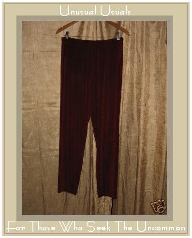 Flax by Jeanne Engelhart Acetate Lycra Travel Pants Large L