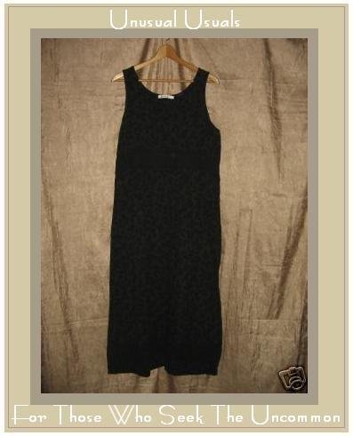 ALYWEAR Aly Wear Black LINEN Pullover Dress Large L