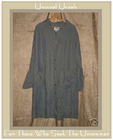 Flax By Jeanne Engelhart Long Shapely Coat Jacket Top Large L