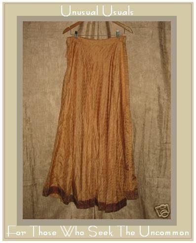 Funky VINTAGE Long Full Swishing Drawstring SKIRT Medium M Large L