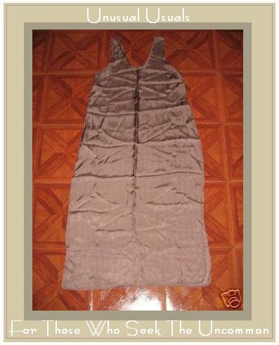 FLAX ROSE STRIPED RAYON DRESS JEANNE ENGELHART MEDIUM M