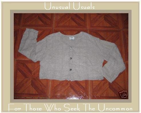 FLAX BY ANGELHEART TEXTURED BOXY TOP JACKET ENGELHART SMALL S