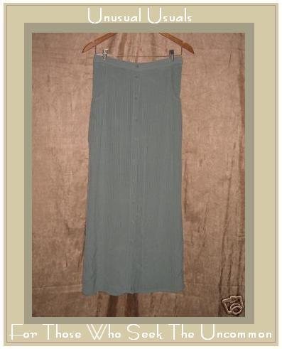 FLAX Rayon Acetate FULL Button SKIRT Jeanne Engelhart Small S