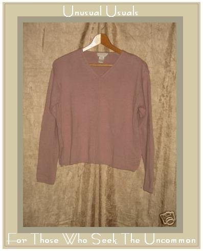 J. JILL Muted Pink Cotton Pullover Sweater Shirt Top SP Small Petite