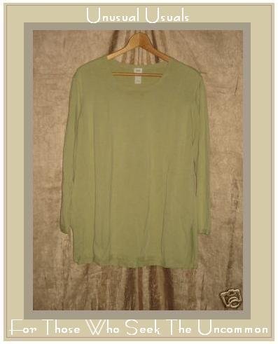 J. Jill Woman Green Cotton Knit Sweater Shirt Top 2X