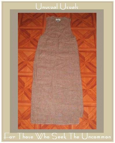 FLAX BASKET WEAVE ASSYMETRIC DIAGONAL DRESS ENGELHART PETITE P