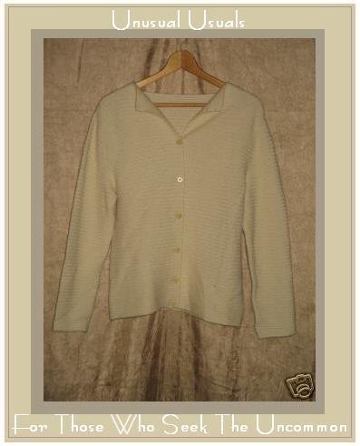 RODIER Cream ANGORA WOOL Boutique Cardigan Sweater 40
