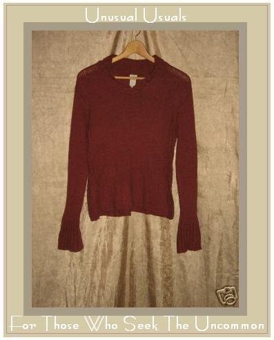 J. Jill Nice & Cozy Brick Red Sweater Shirt Top Small S