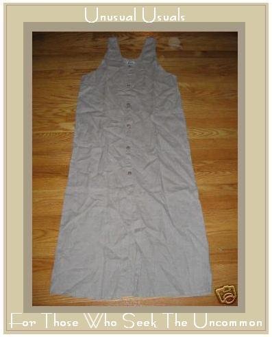 FLAX NATURAL LINEN BUTTON DRESS BY ENGELHART PETITE P