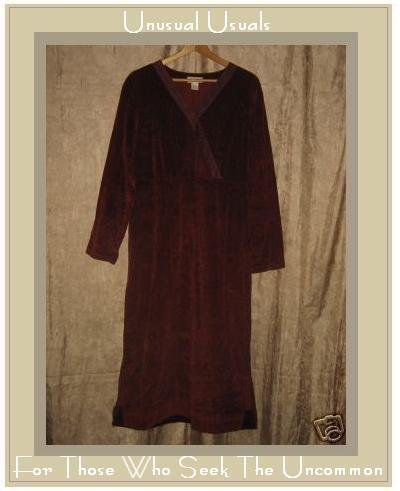 J. Jill Autumn Red Corduroy Crossed Bodice Dress Large L