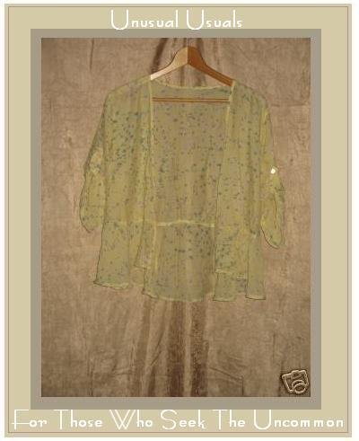FLAX by Jeanne Engelhart Peplum Wrap Choice Top Jacket Small S