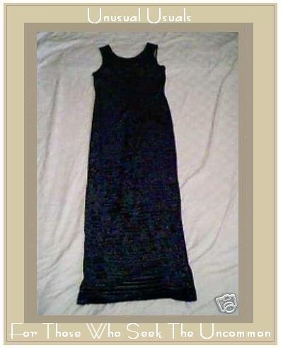 MAURICES SLINKY BLACK SHEER ILLUSION STRIPE DRESS SMALL S