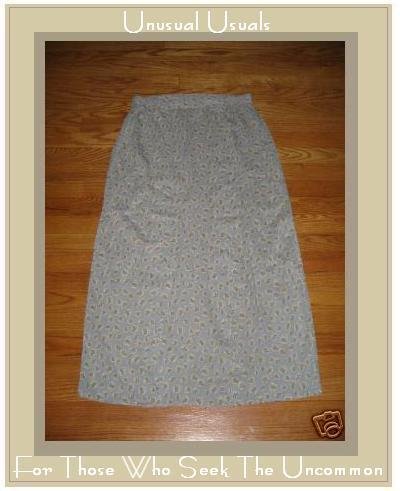 FLAX PATTERNED RAYON BUBBLE SKIRT BY JEANNE ENGELHART MEDIUM M