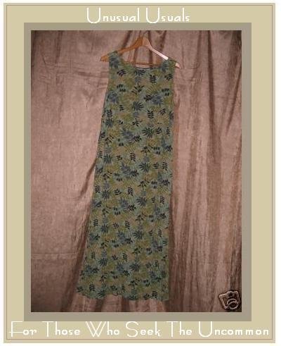 PUTUMAYO Travelers Leafy Green Drawstring Waist Dress Medium M
