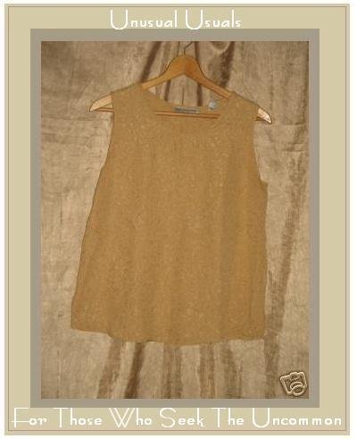 Valerie Stevens Petite Silk Shell Tank Shirt Top 10P Medium Petite M P