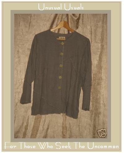 TERRACOTTA Boutique Linen Deconstructed Tunic Shirt Top Size 3 Medium Large M L