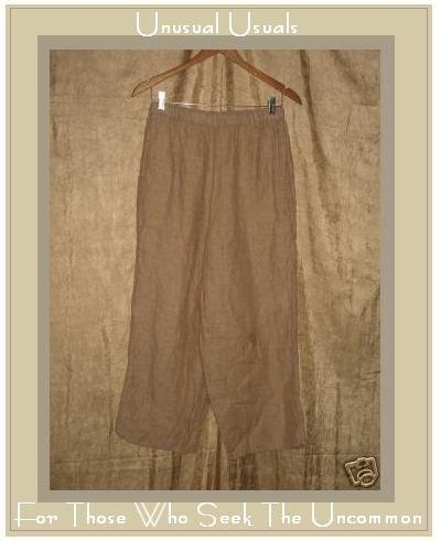 FLAX by Jeanne Engelhart Soft Rose LINEN Floods Pants Small S