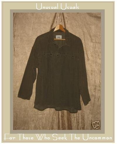 FLAX by Jeanne Engelhart CORDUROY Tunic Shirt Top Large L