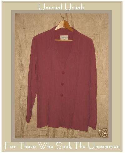 R-Clan FLAX by Jeanne Engelhart Peplum Jacket Molly Top Medium M