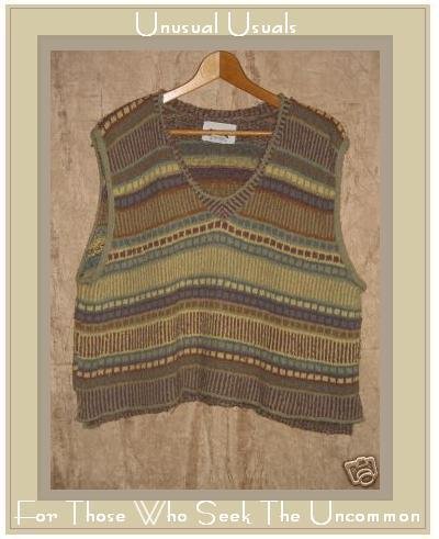 Flax by Angelheart Mosaic Sweater Jeanne Engelhart Medium Large M L
