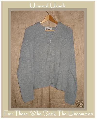 FLAX Lilac Hoody Cardigan Sweater Jeanne Engelhart Small Medium S M