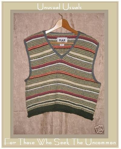 Flax by Angelheart Striped Sweater Jeanne Engelhart Medium Large M L