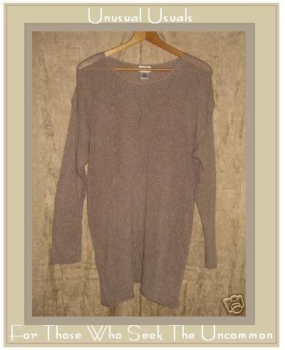 EILEEN FISHER Linked & Looped Linen Tunic Sweater Large L