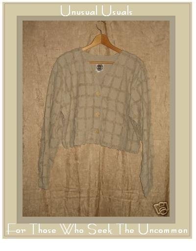 PRODUCE COMPANY Cropped Chenille Button Jacket Top Large L