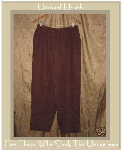DAVID DART Collection Rich Brown LINEN Pants X-Large XL