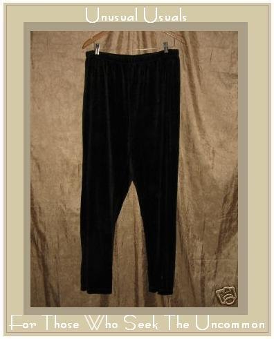 NYL New York Laundry Soft Black Cotton Velour Pants 2X