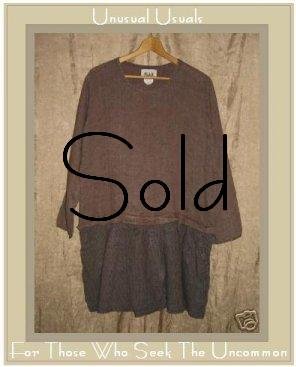 FLAX by ANGELHEART Berry Stripe Tunic Top Shirt Dress Engelhart Large L