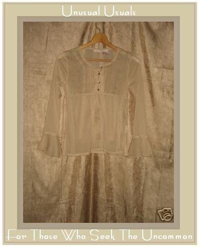 Mary-Kate & Ashley Beige Empire Waist Bell Sleeve Top Shirt 10/12