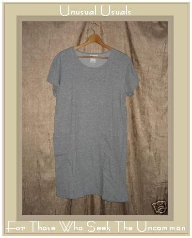 COTTON STUDIO Gray Knit Pullover Tunic Dress Medium M