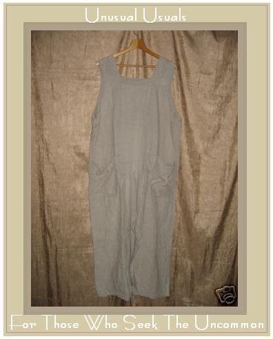FLAX Jeanne Engelhart Long LINEN Jump Dress Generous 1G
