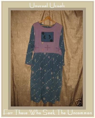 Funky ORGANICALLY MADE Cotton Tie Dye Hippy Dress Medium Large M L
